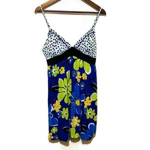 NWT My Michelle dress XL blue green floral